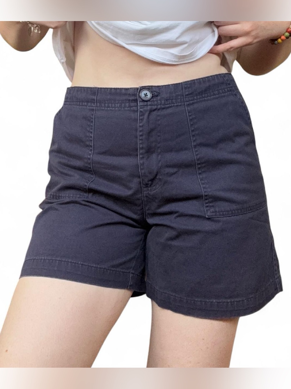 Vintage CC Hughes Navy Blue Cotton Utility Shorts